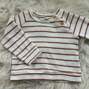 Rachel Zoe Kids Sweater - White and Brown Stripes